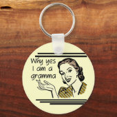 Porte-clés Rétro T-shirts et cadeaux de Gramma (Recto)