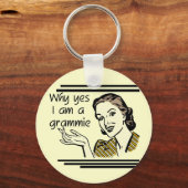 Porte-clés Rétro T-shirts et cadeaux de Grammie (Recto)