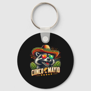 Porte-clés Retro Taco Dinosaur Drôle Cinco De Mayo Hommes Fem