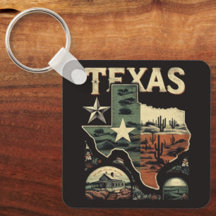 Porte-clés Retro Texas