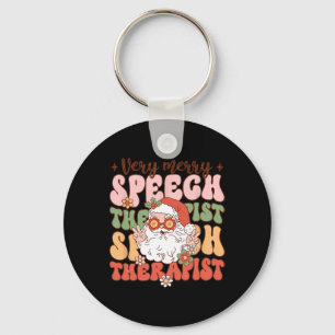 Porte-clés Retro Très Joyeux orthophoniste Slp de Noël Bo