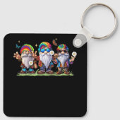 Porte-clés Rétro Trois Gnomes Hippie Tie Dye Gnomes Super K (Dos)