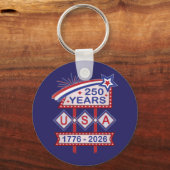 Porte-clés Retro USA 250th Anniversary Marquee Sign 1776-2026 (Verso)