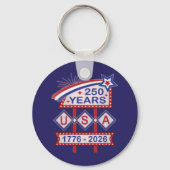 Porte-clés Retro USA 250th Anniversary Marquee Sign 1776-2026 (Verso)