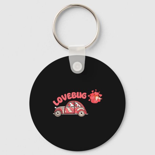 Porte-clés Retro Valentines Lovebug Heart Groovy Valentines M (Recto)