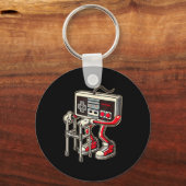 Porte-clés Retro Video Game Controller With Walker Funny Game (Recto)
