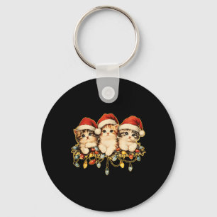 Porte-clés Retro Vintage 90s Chat Noël 1