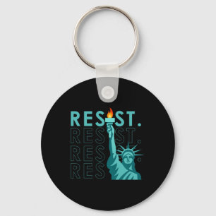 Porte-clés Rétro Vintage Anti Trump Résiste À La Statue De La