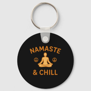 Porte-clés Rétro Vintage Namaste Et Détente Méditation Et Yog