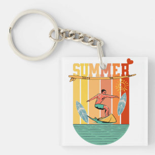 Porte-clés Retro Vintage Summer Surfing