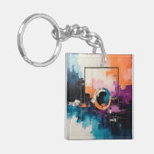 Porte-clés Retro Wave Design 04 - Porte - clé (Devant gauche)