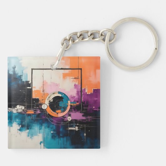 Porte-clés Retro Wave Design 04 - Porte - clé (Dos)