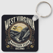 Porte-clés Retro West Virginia (Dos)