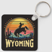 Porte-clés Retro Wyoming Cowboy (Dos)
