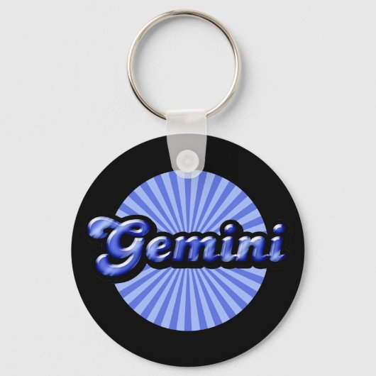 Porte-clés Rétro Zodiaque Gémeaux (Recto)