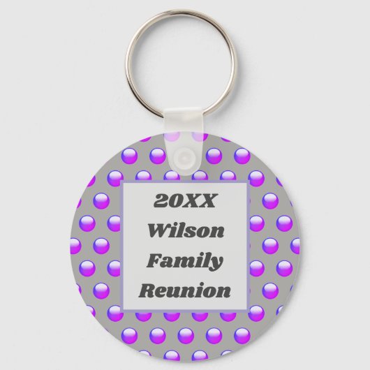 Porte-clés Retrouvailles Familiales Vibrant Polka Pot Keepsak (Recto)