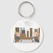 Porte-clés Réunion D'Hommes D'Affaires Dans La Ville (Recto)