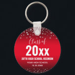 Porte-clés Réunion du lycée chaque année Confetti Rouge<br><div class="desc">Facile d'ajuster la classe de n'importe quelle année personnalisée de réunion de classe fête de faveur tags. Diverses couleurs disponibles.</div>