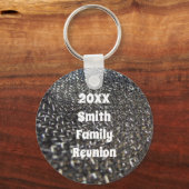 Porte-clés Réunion Moderne Famille Noire Et Blanc (Recto)