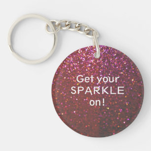 Porte-clés Réussissez vos parties scintillantes Girly de fau