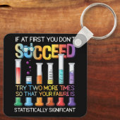 Porte-clés Réussite Essayez deux fois de plus Statistiques Sc (Verso)