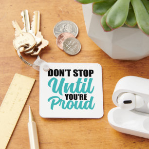 Porte-clés Réussite inspirante et typographie à l'effervescen