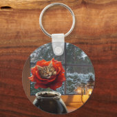 Porte-clés Rêve de chat rose  (Recto)