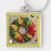 Porte-clés "Rêve de Noël coloré" (Devant)