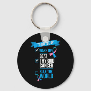 Porte-clés Réveillez-vous battre le cancer de la thyroïde dom