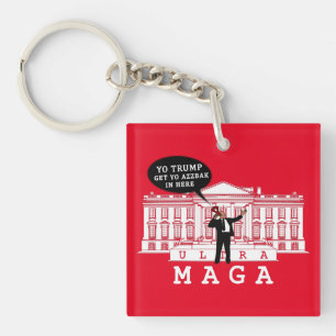 Porte-clés Revenez à Trump 2024   Whitehouse ULTRA MAGA