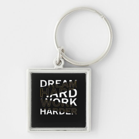 Porte-clés Rêver dur travail indispensable (Devant)
