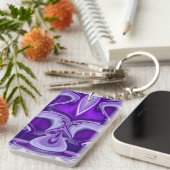 Porte-clés Rêves de fleurs violettes (Devant droit)