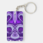 Porte-clés Rêves de fleurs violettes (Dos)