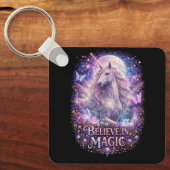 Porte-clés Rêves de licorne au clair de lune (Recto)
