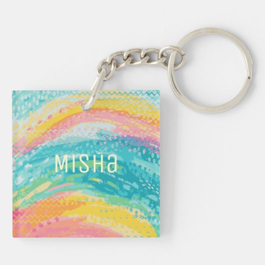 Porte-clés Rêves de piscine à marée tropicale (Dos)