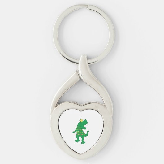 Porte-clés Rex Dinosaur Pun Tree Noël (Devant)