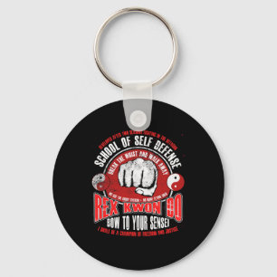 Porte-clés Rex Kwon Do Funny Karate Martial Arts Retro