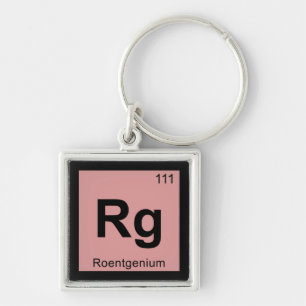Porte-clés Rg - Roentgenium Chimie Symbole du tableau périodi