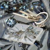 Porte-clés Rhinestones Art Déco Élégance Vintage