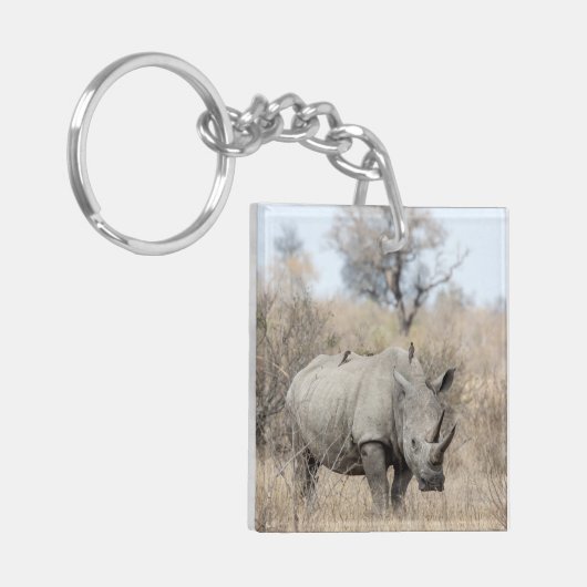 Porte-clés Rhino blanc (Devant gauche)