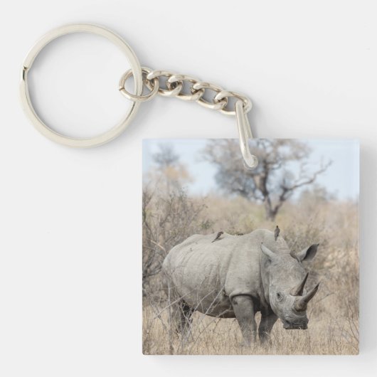 Porte-clés Rhino blanc (Devant)