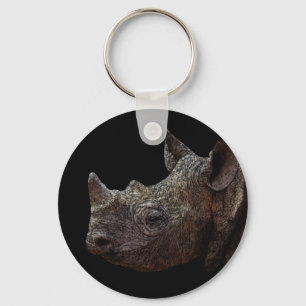 Porte-clés Rhino noir