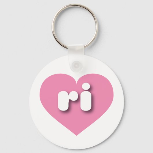 Porte-clés Rhode Island coeur rose - J'aime ri (Recto)