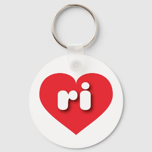 Porte-clés Rhode Island coeur rouge - I love ri (Recto)