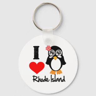 Porte-clés Rhode Island Penguin - I Love Rhode Island
