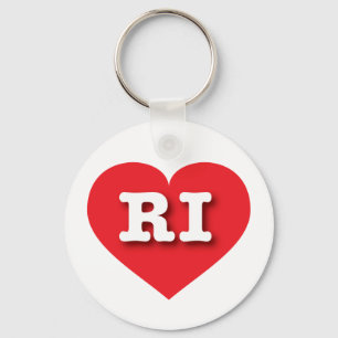 Porte-clés Rhode Island Red Heart - I love RI