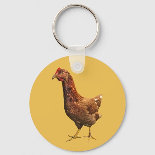 Porte-clés Rhode Island Red Hen Chicken Keychain (Recto)