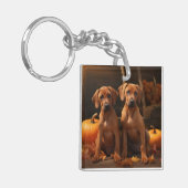 Porte-clés Rhodesian Ridgeback Chiot Automne Citrouille délic (Devant gauche)