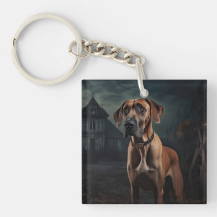 Porte-clés Rhodesian Ridgeback Halloween effrayant
