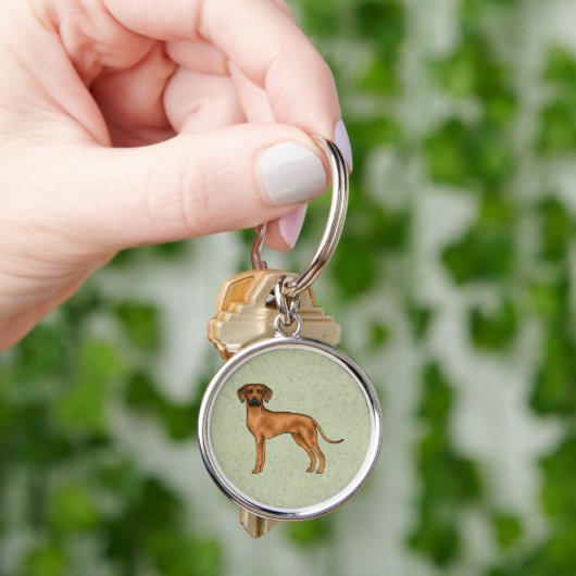 Porte-clés Rhodesian Ridgeback mignon Chien Lion Africain Bro (main)